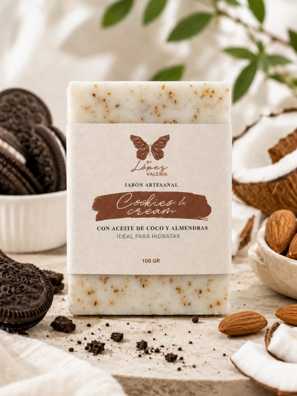 Jabón Artesanal de Cookies and Cream
