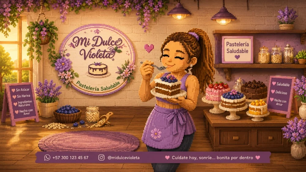 Mi dulce violeta - Pastelería saludable 